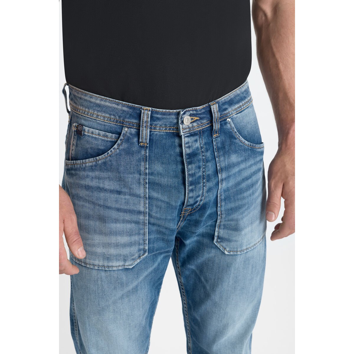 Jeans loose, large loose , longueur 34 blue, LE TEMPS DES CERISES