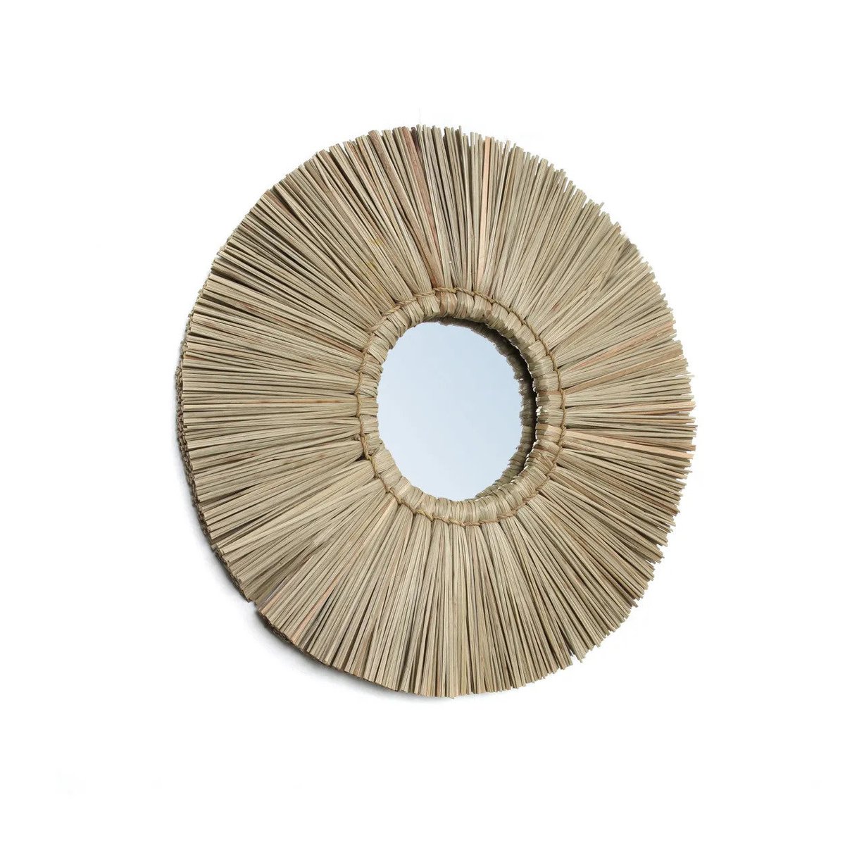 Miroir en herbe et verre ALANG beige, BAZAR BIZAR