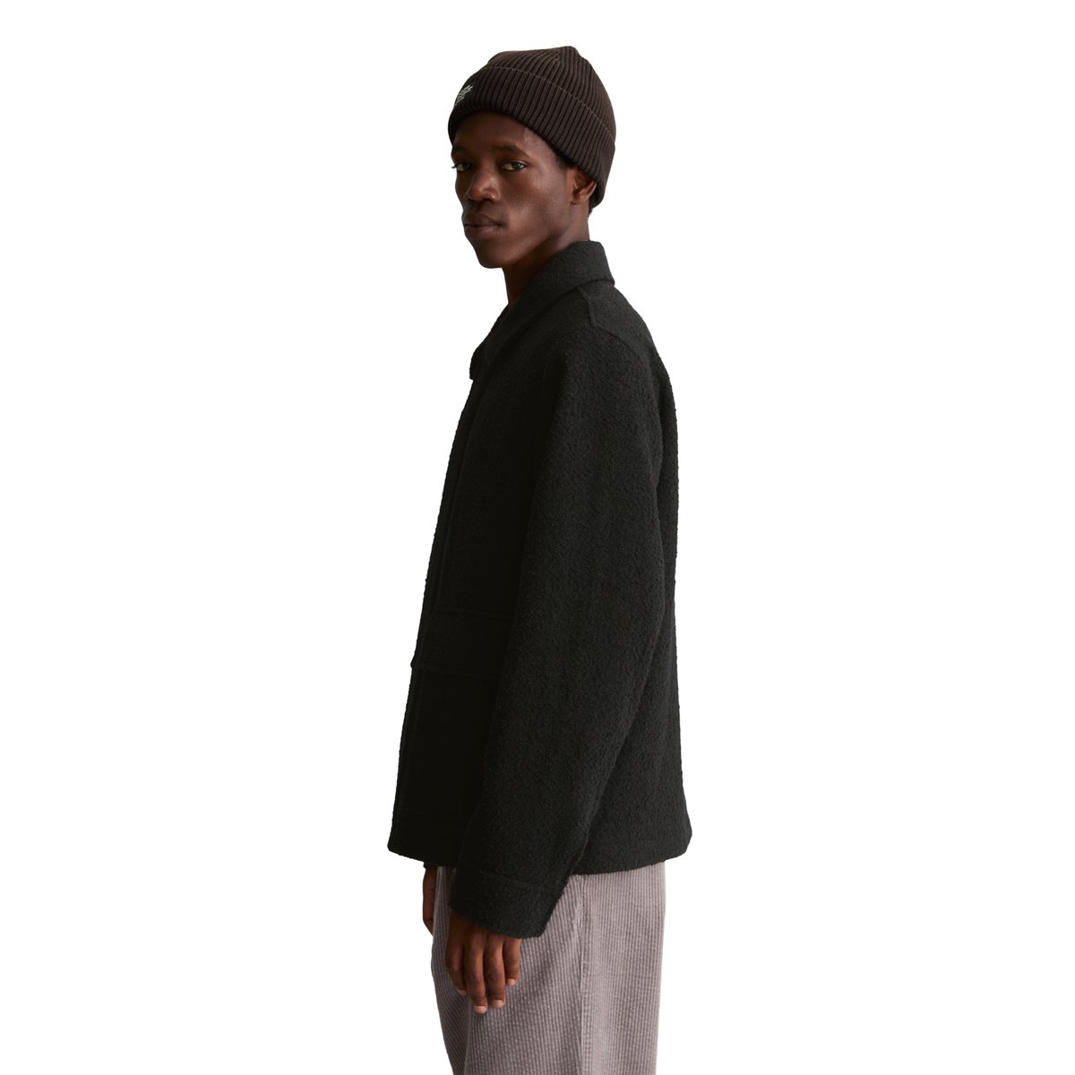 Veste en laine coupe classique en bouclé doux contenant des fibres recyclées noir, MARC O’POLO DENIM