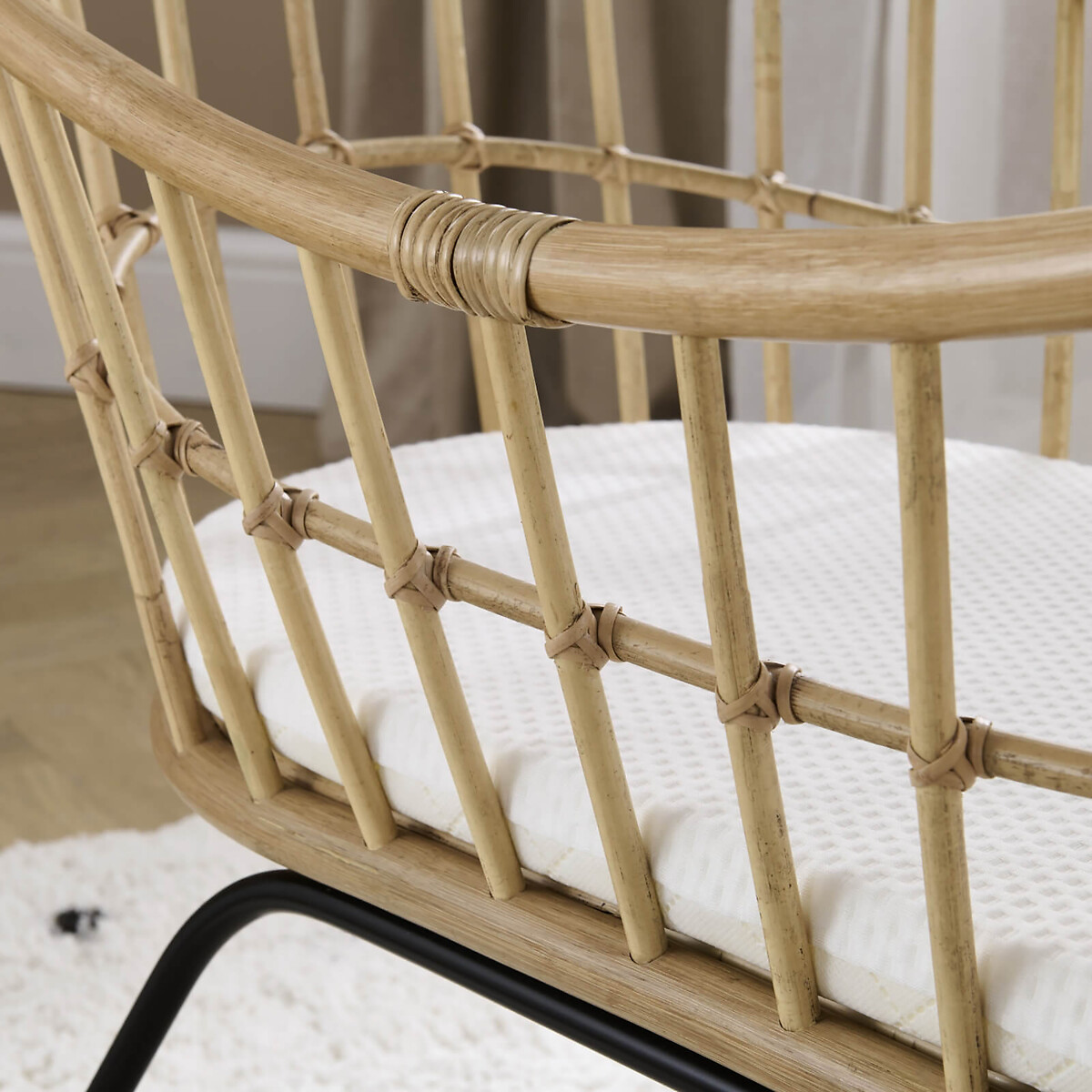 Aria Wave Crib natural rattan, CUDDLECO