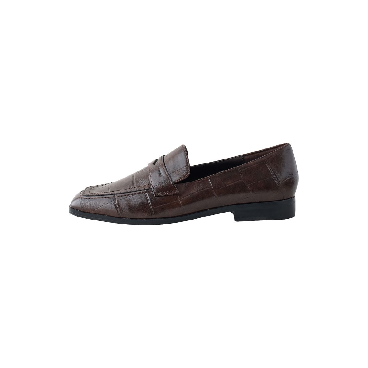 Mocassins forever comfort® à bout carré effet crocodile marron chocolat, NEXT