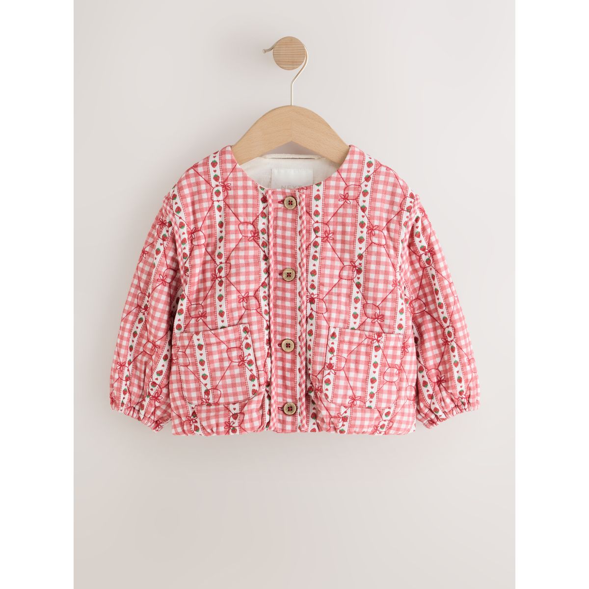 Veste matelassée vichy rouge, NEXT