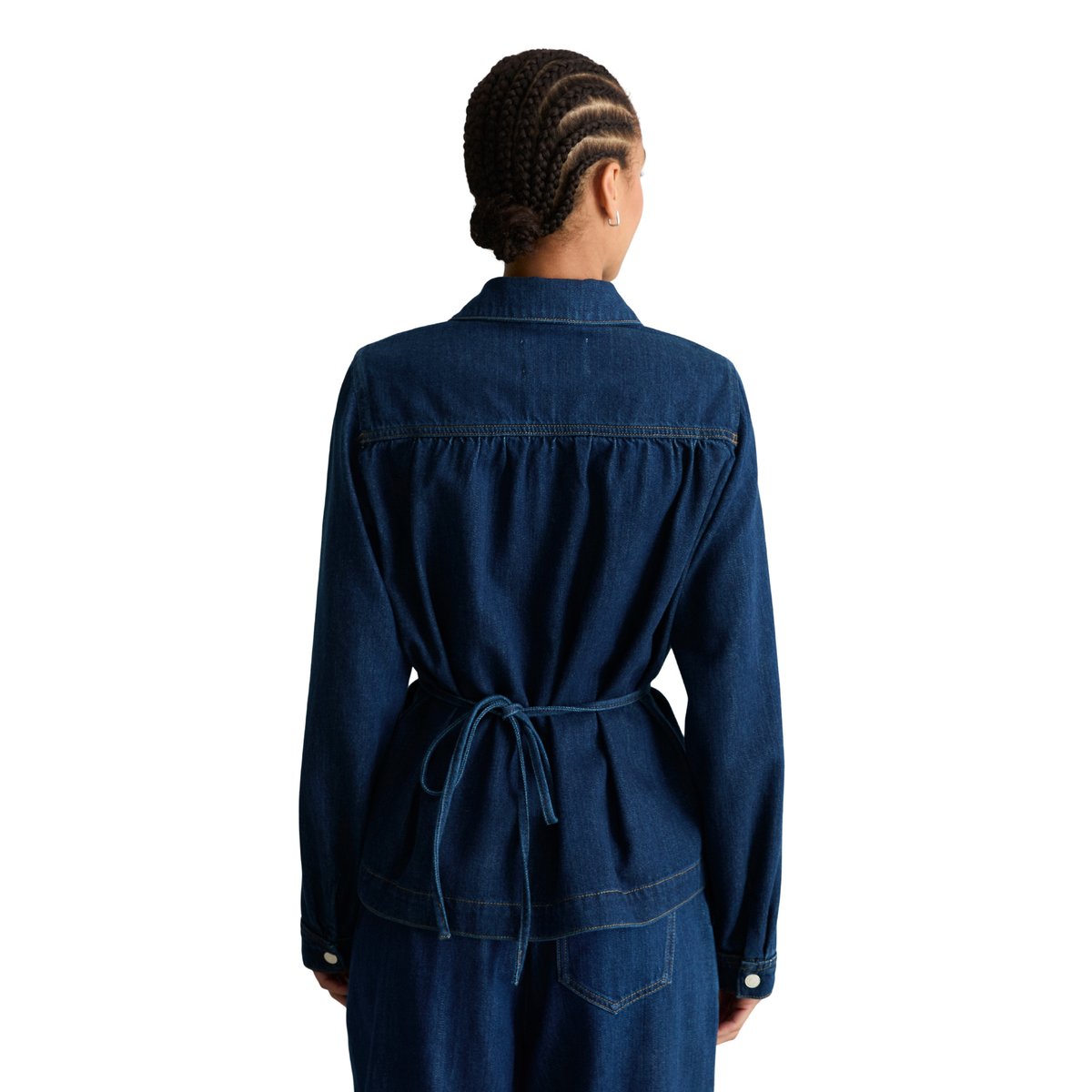 Surchemise en jean ajustée réalisé avec Orange Fiber bleu, MARC O’POLO DENIM