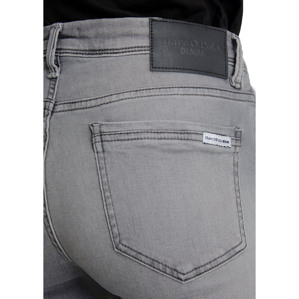 Jeans modèle Alva slim en coton biologique mélangé gris, MARC O’POLO DENIM