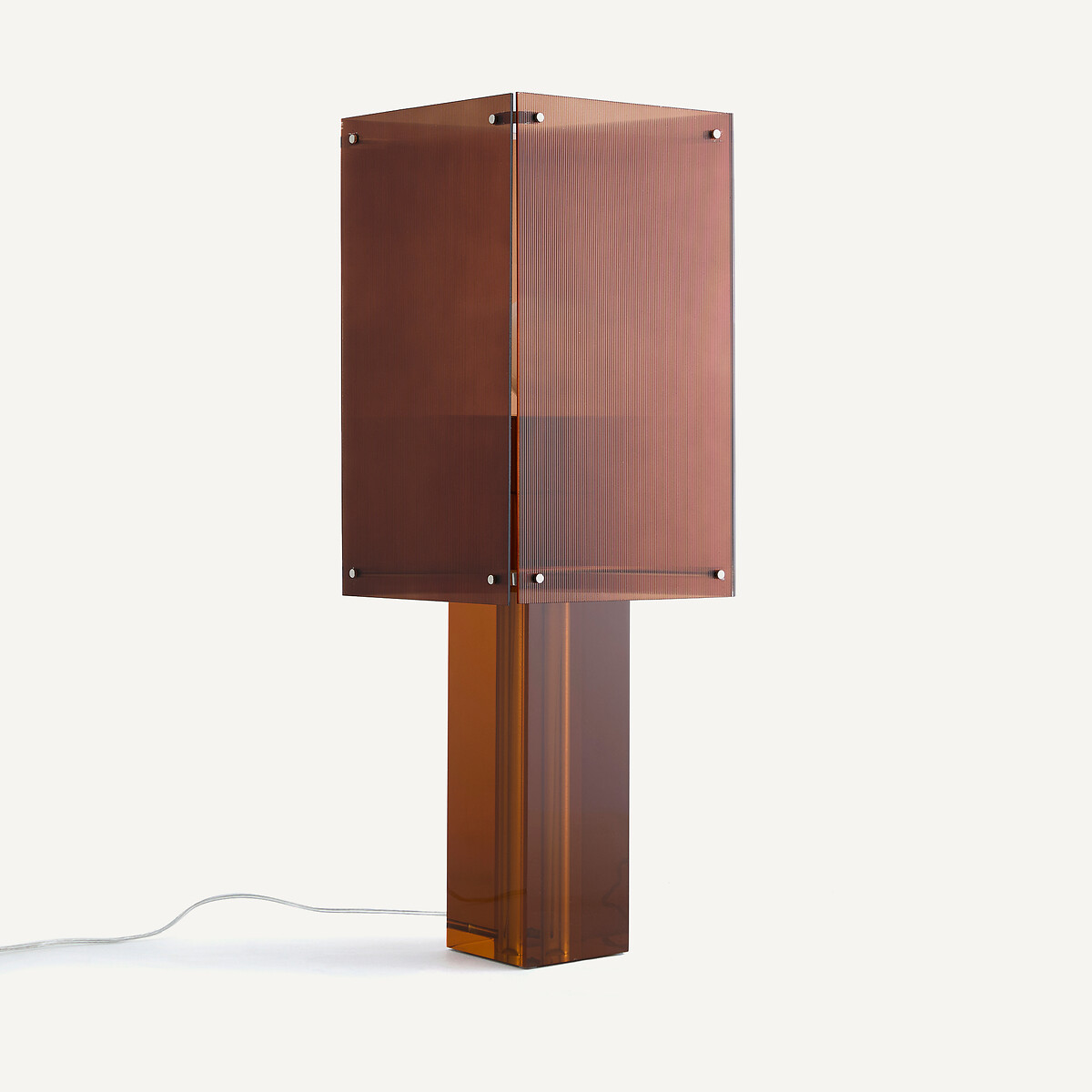 Lampe acrylique colorée, Akrilona marron ambre, AM.PM