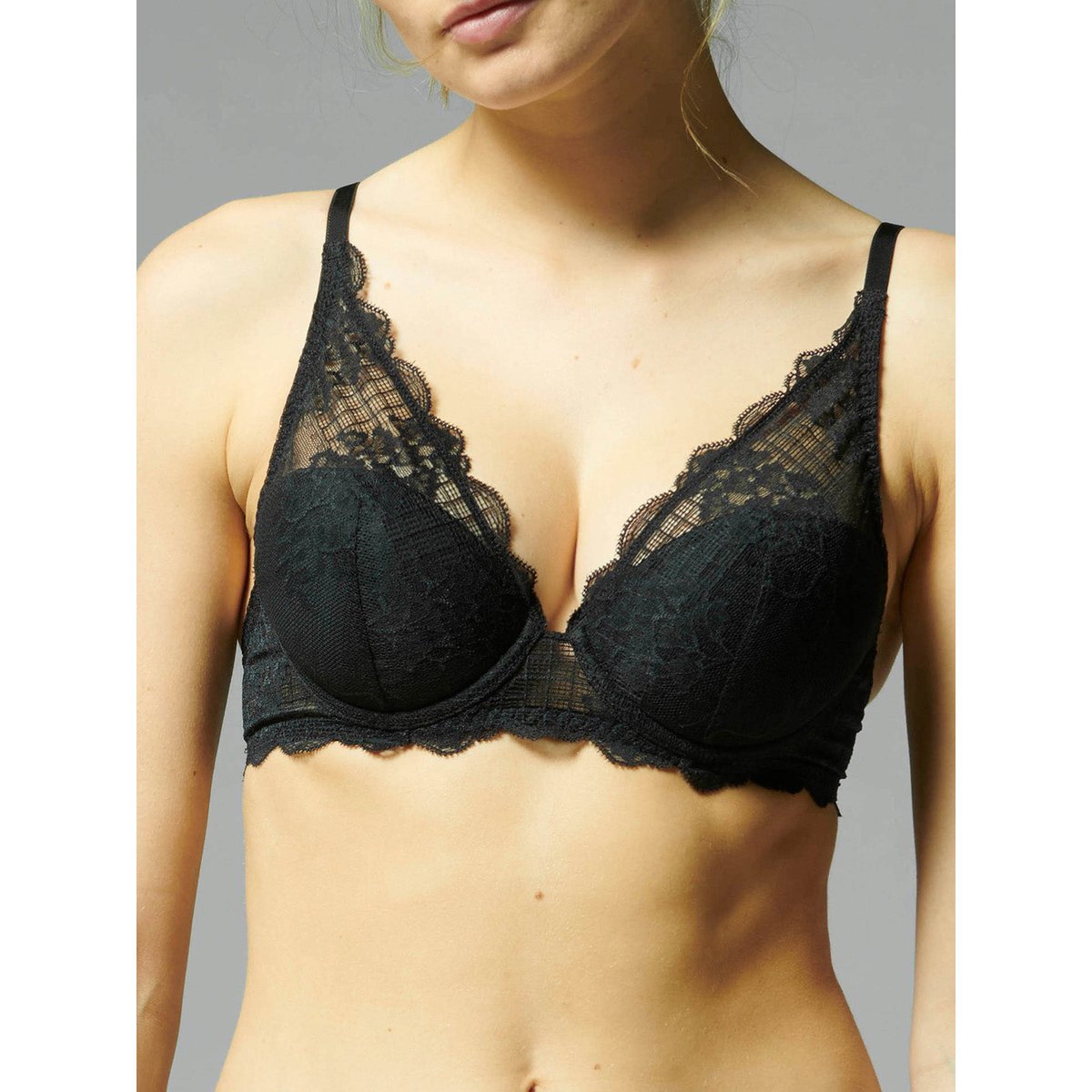 Soutien-gorge push-up décolleté plongeant, RÊVE noir, SIMONE PERELE