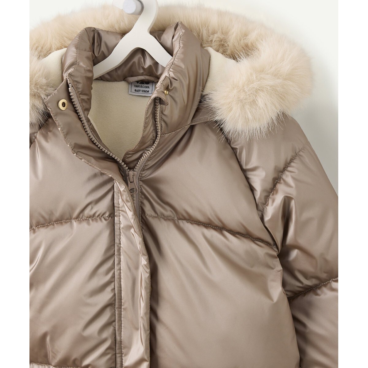Hooded Padded Jacket gold-coloured, TAPE A L'OEIL