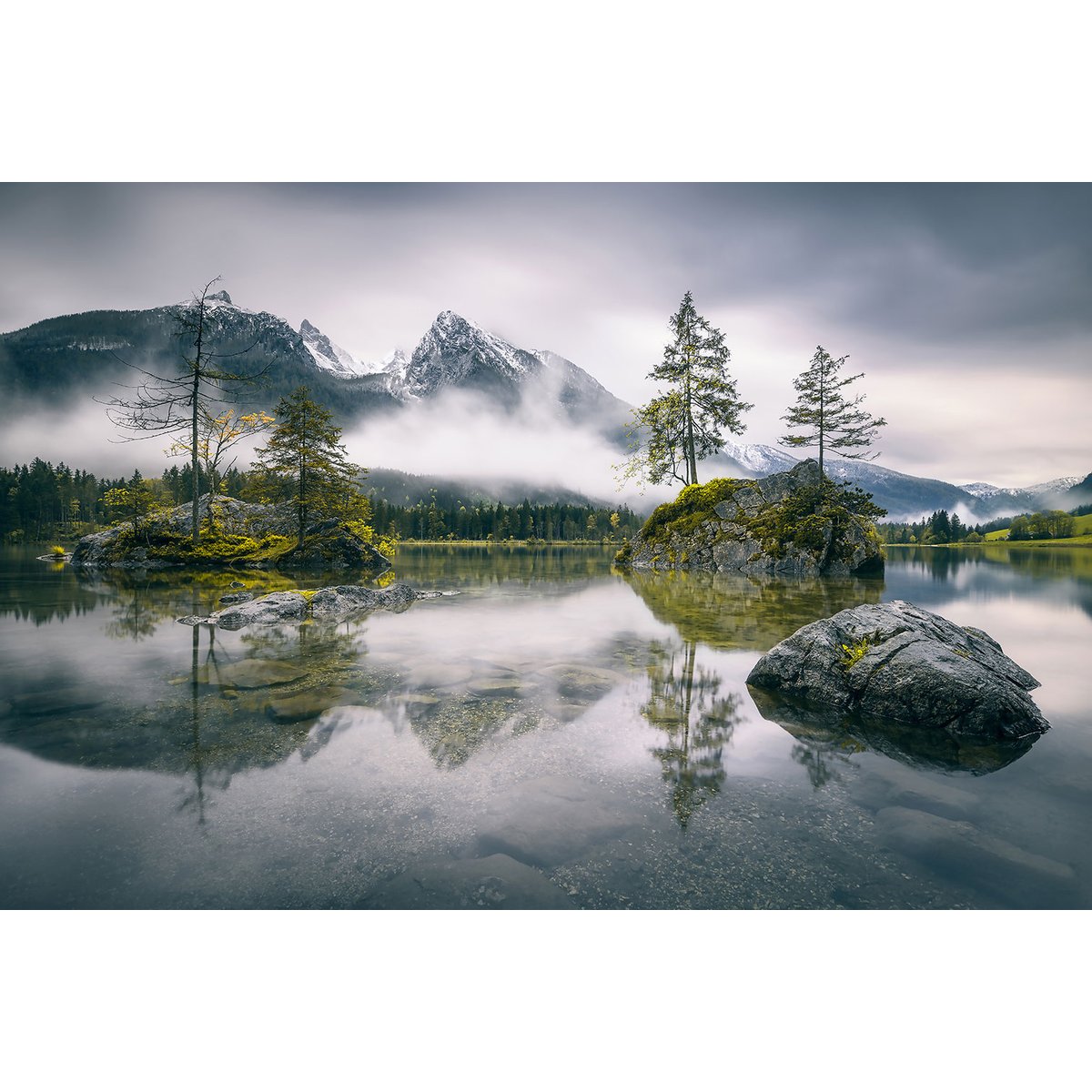 Tableau matin pluvieux en bavière tableau alu dibond, HEXOA