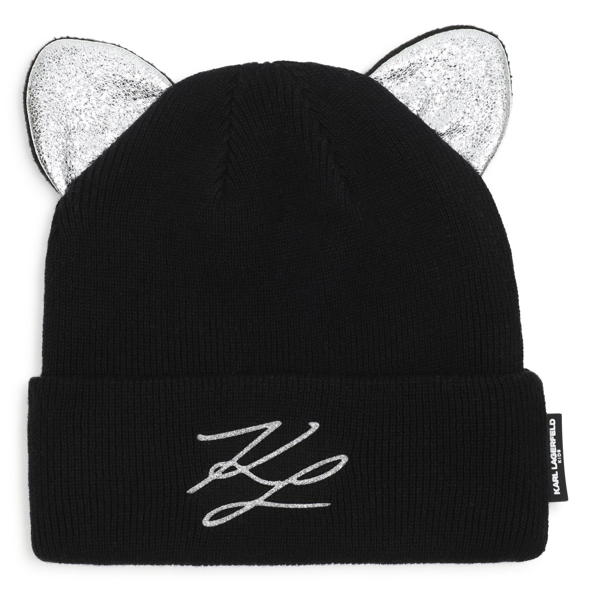 Bonnet en tricot black, KARL LAGERFELD KIDS