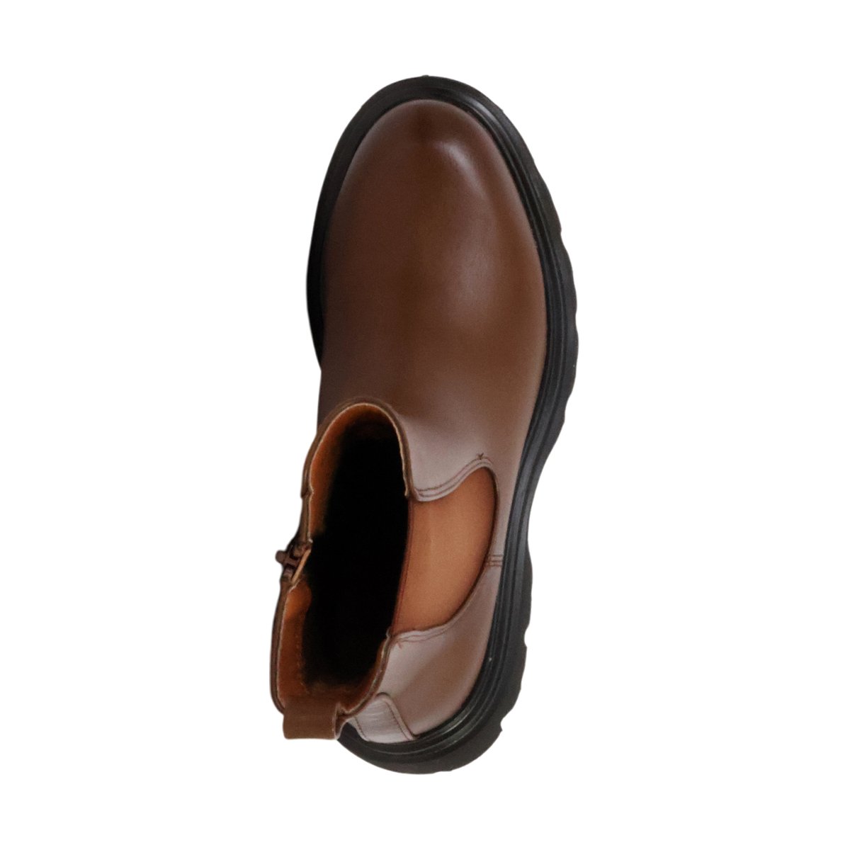 Bottines à Zip camel, ENZA NUCCI