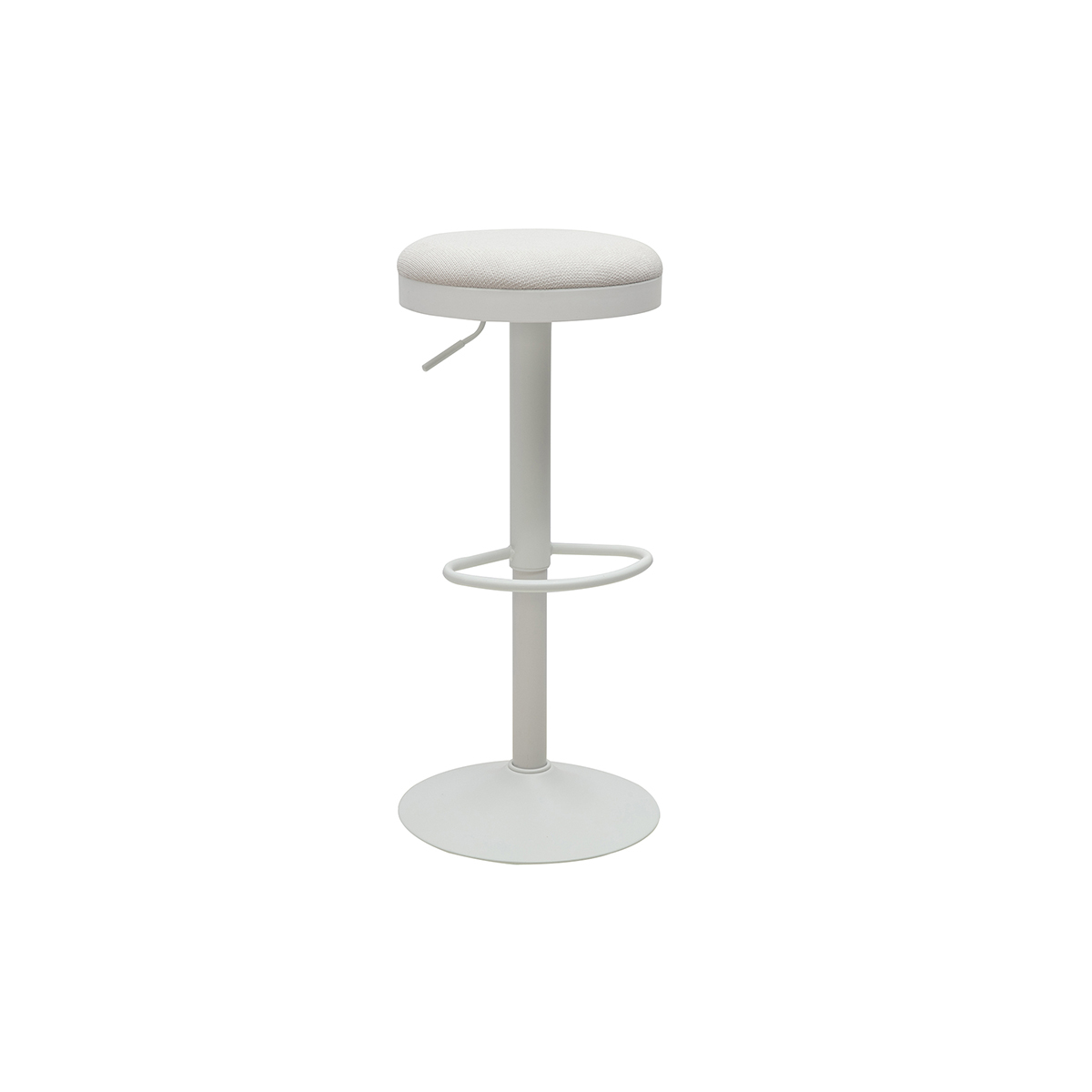 Tabourets de bar réglables en tissu chenille terre brûlée et métal (lot de 2) THOR beige, MILIBOO