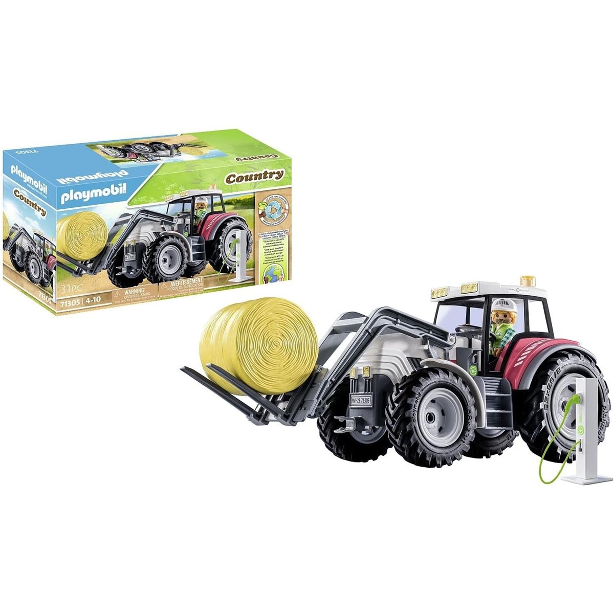 Grand tracteur électrique multicolore, PLAYMOBIL