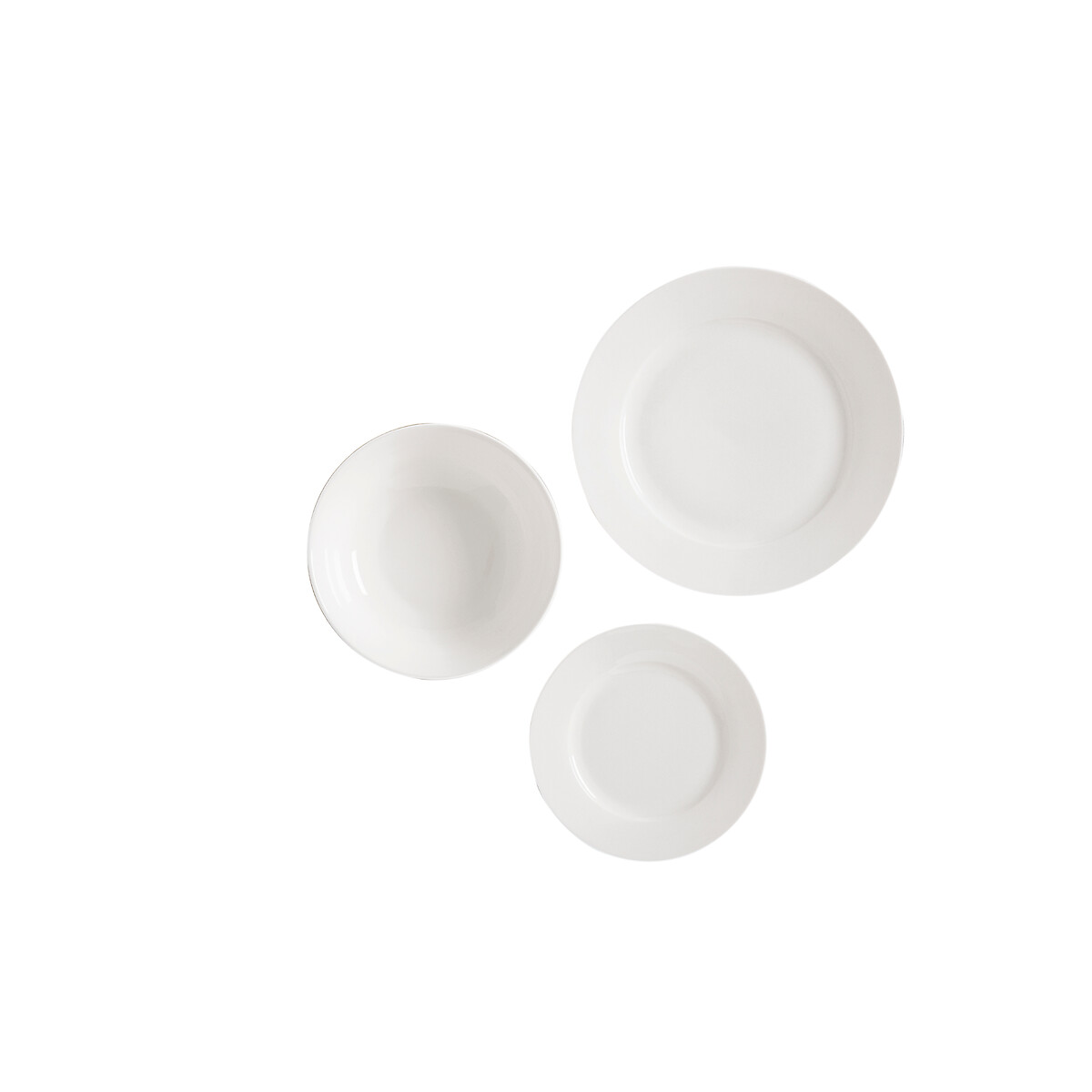 12-Piece White Basics European Dinner Set white, MAXWELL WILLIAMS