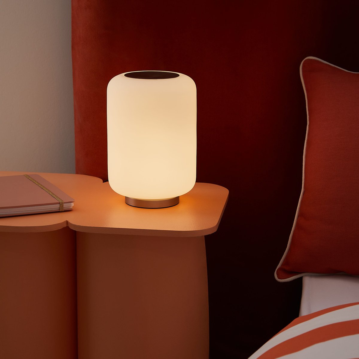 Lampe à poser en verre, BOMBO blanc, INSPIRE