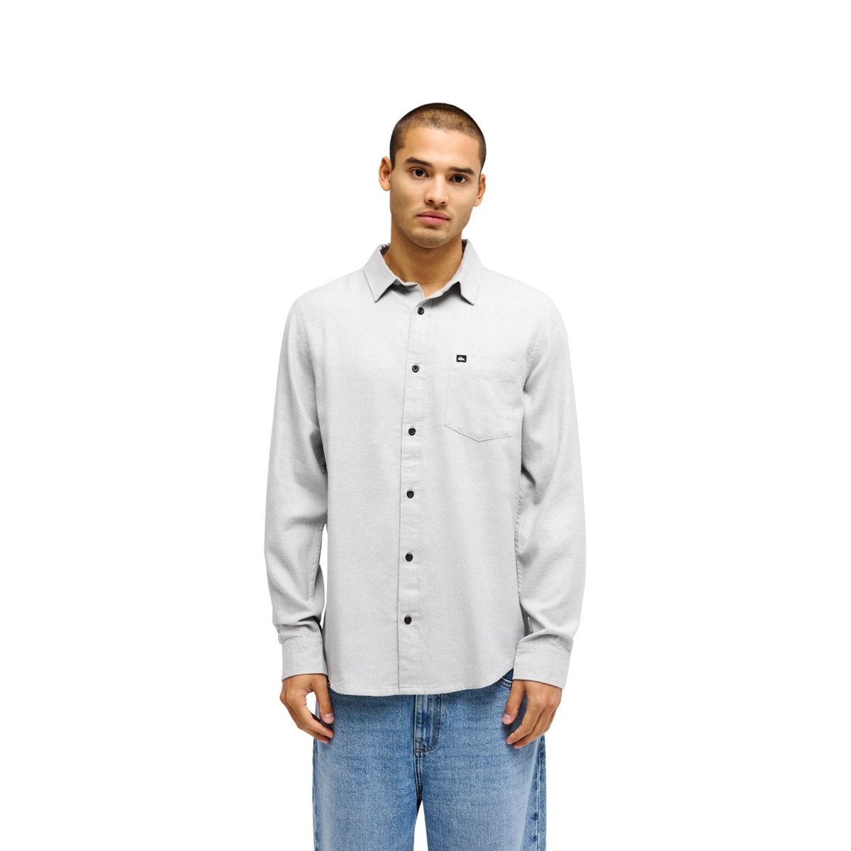 Chemise manches longues MOTHERFLY HEATHER gris light grey heather, QUIKSILVER