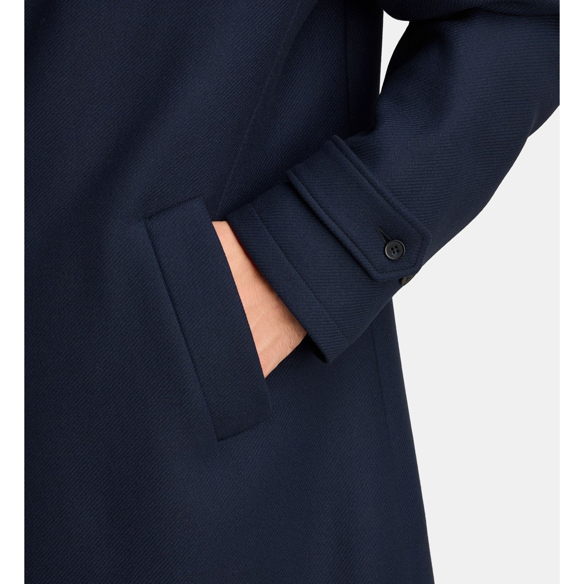 Manteau droit bari new col bleu marine, COMPTOIR GL
