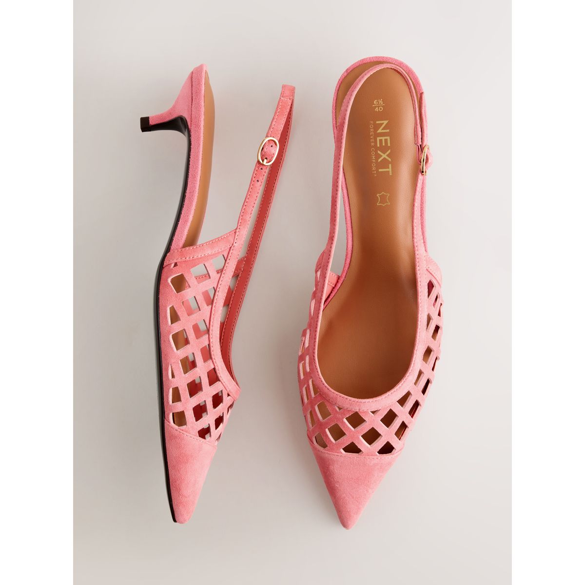 Chaussures à bride en cuir forever comfort® rose, NEXT