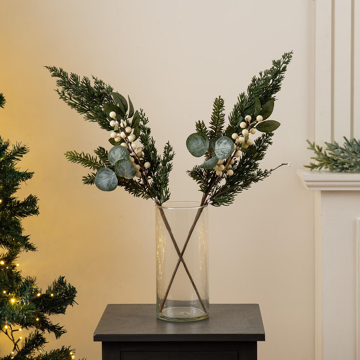 Set 2 65cm Pine Cone Branches white, SO'HOME
