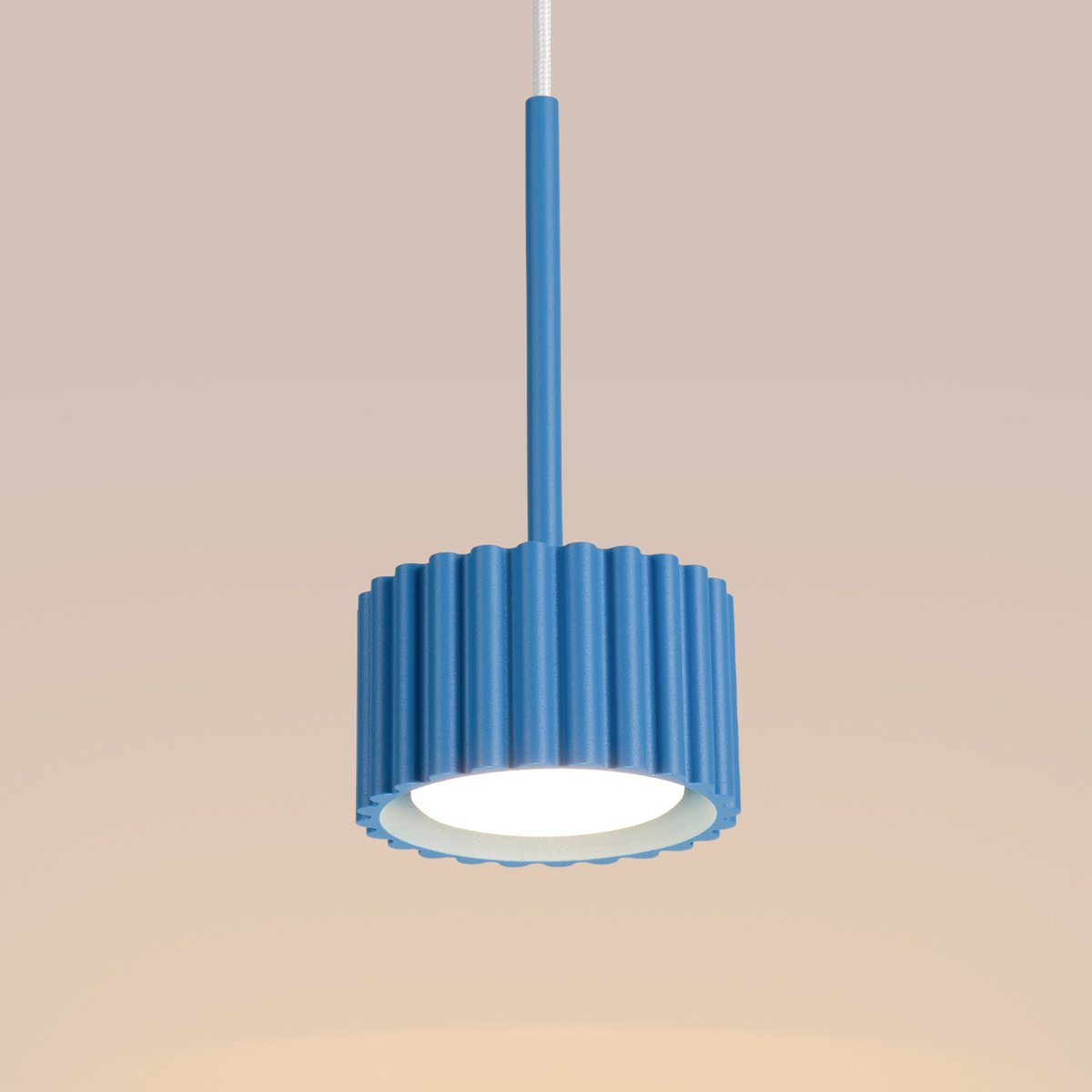 Suspension Aluminium Bleu Gx53 1 AURA bleu, EDEN