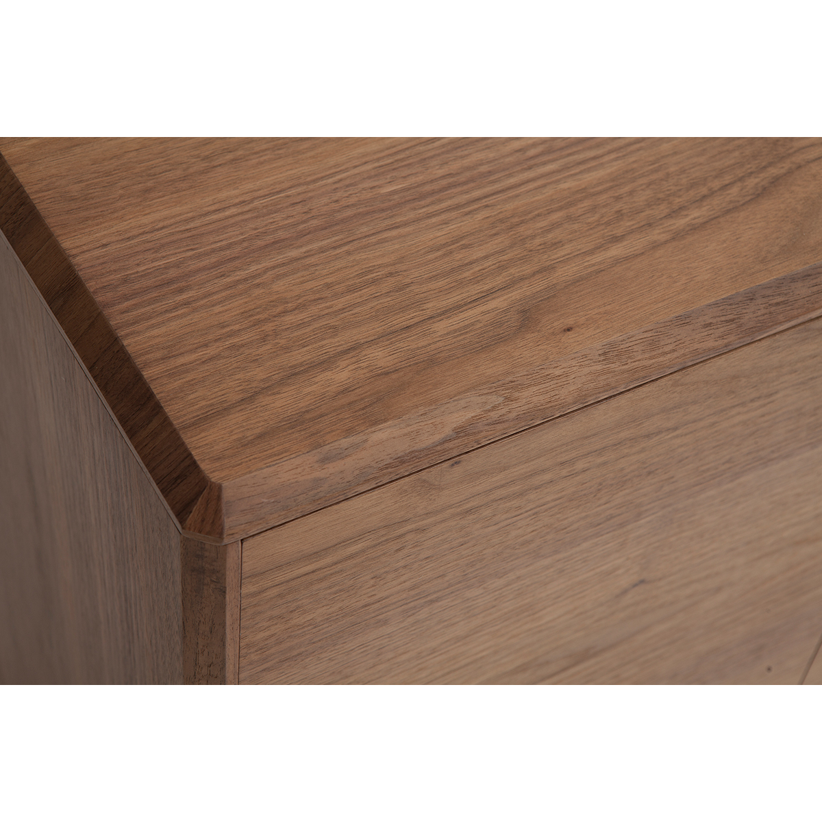 Buffet vintage en bois foncé noyer 4 portes L160 cm SUVA noyer, MILIBOO