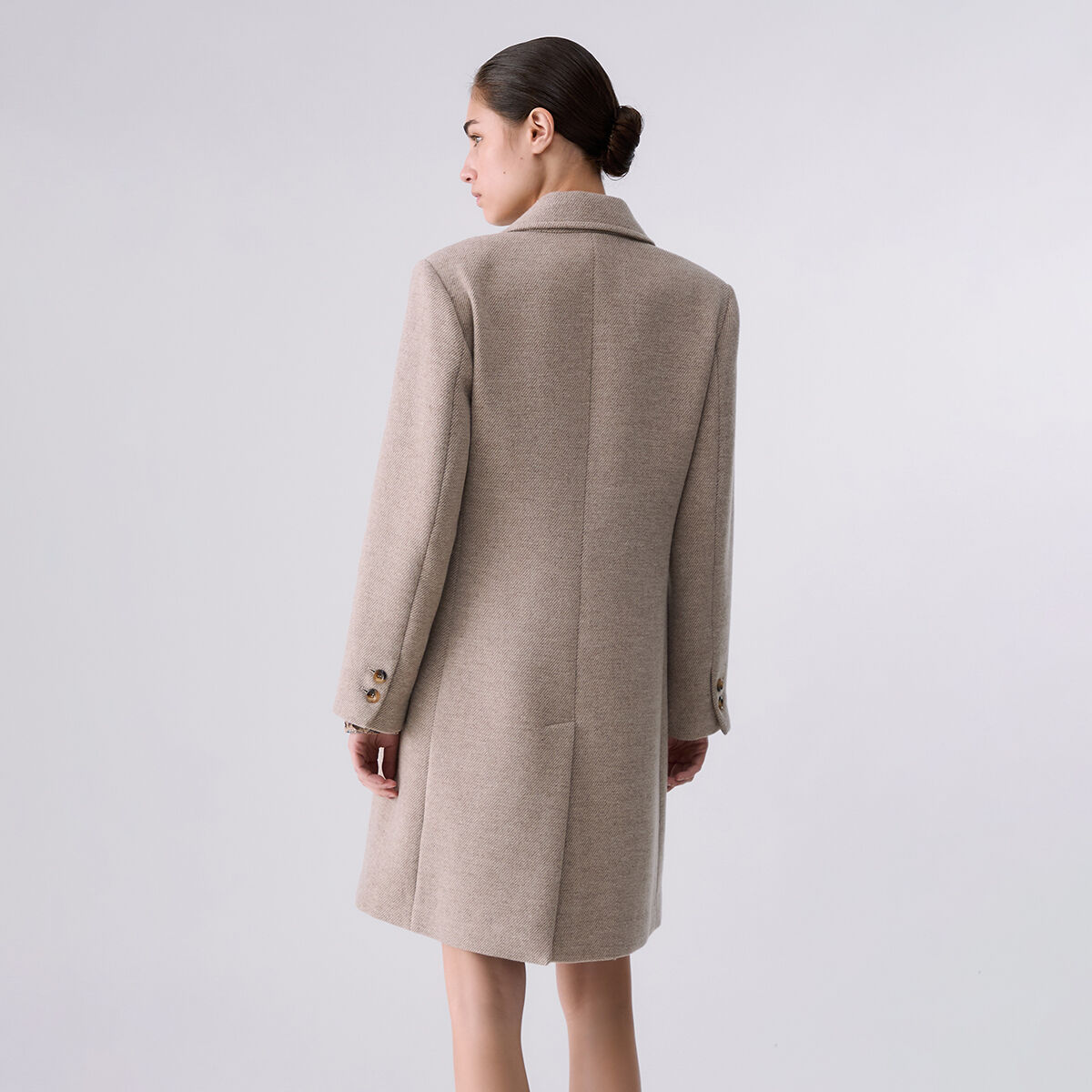 Manteau mi-long en tissu beige, LIU JO