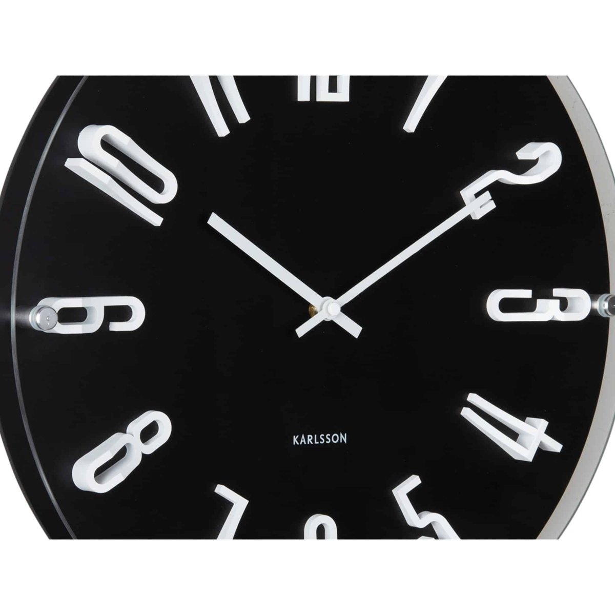 Horloge Murale Plastique ESENCIA ELEVATED noir, KARLSSON