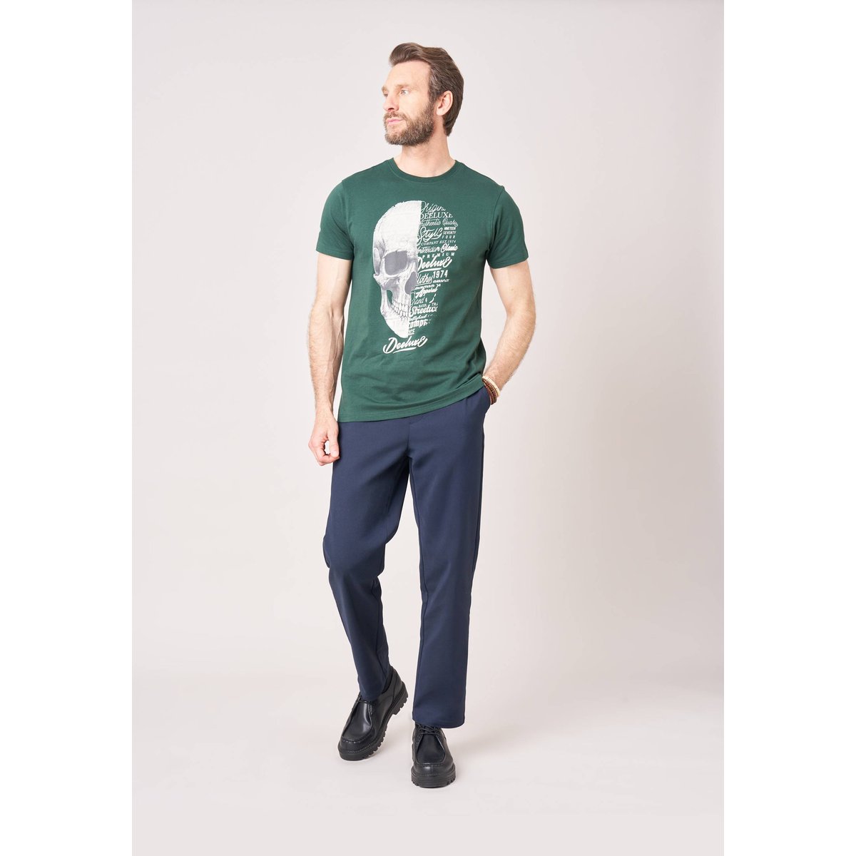 T-shirt homme en 100% coton VEGAS emerald, DEELUXE
