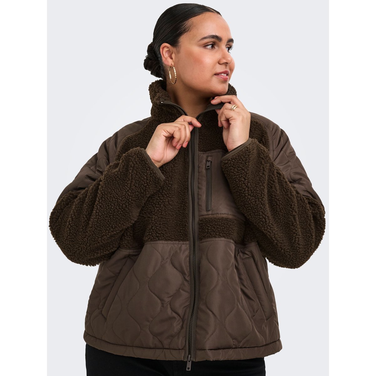 Veste En Polaire marron - french roast, ONLY CARMAKOMA