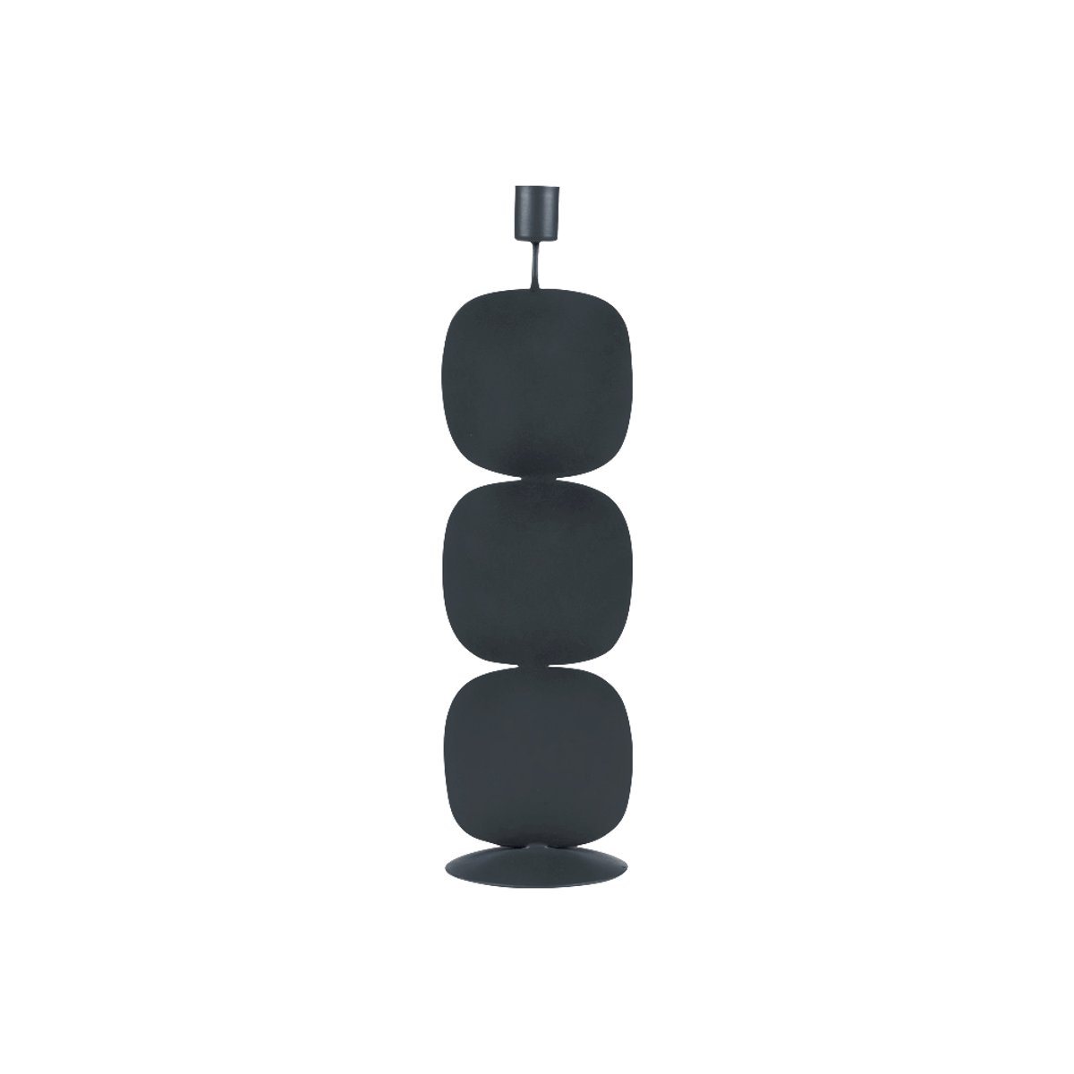 Chandelle en métal raw 36 cm gris, TABLE PASSION