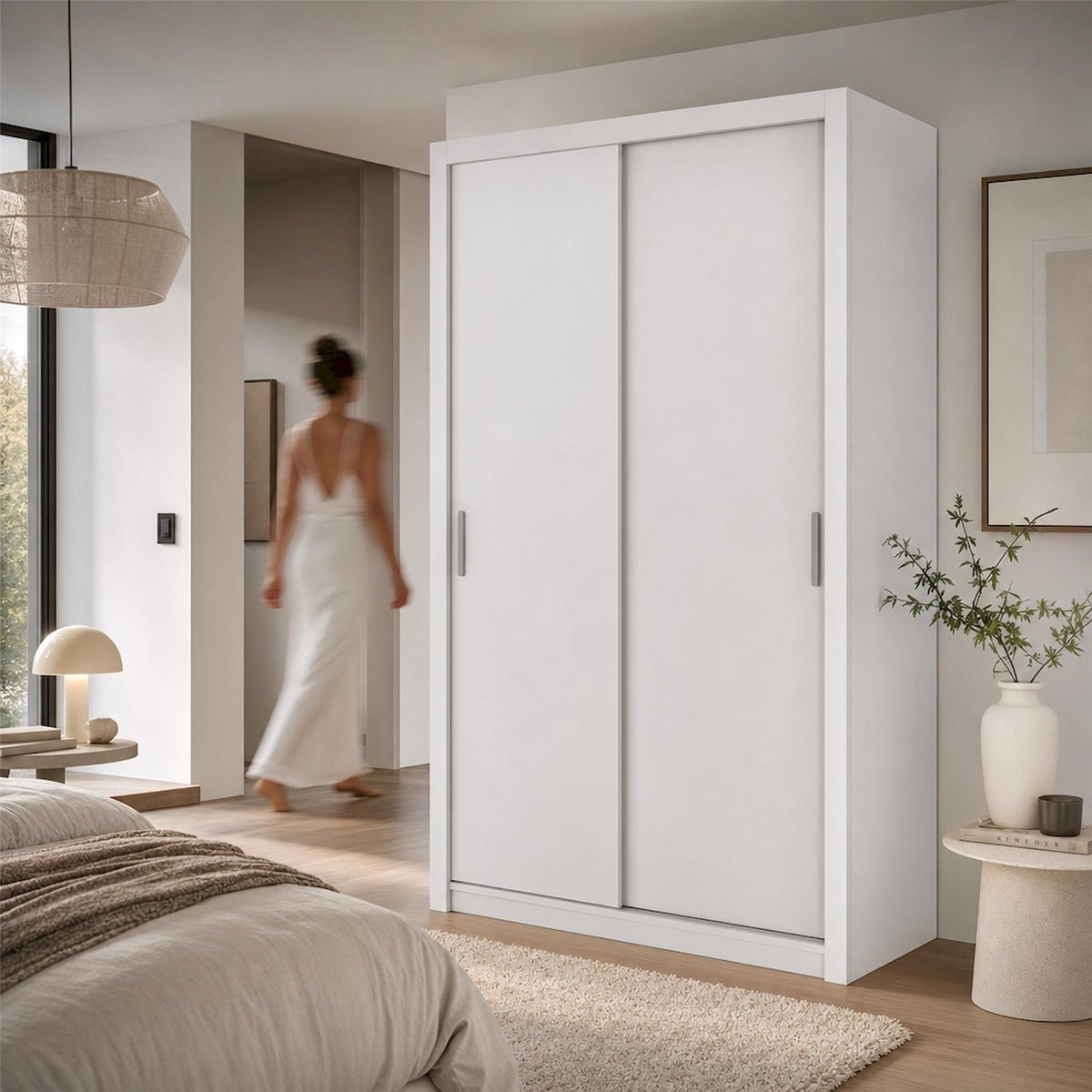 Armoire coulissante collection RINKER blanc, RECOLLECTION