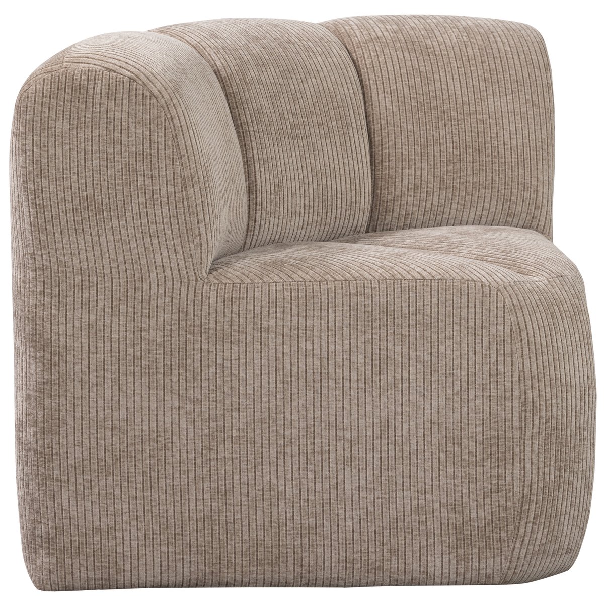 Banc de salle a manger d'angle avec dossier en bouclé MOJO sable foncé, WOOOD