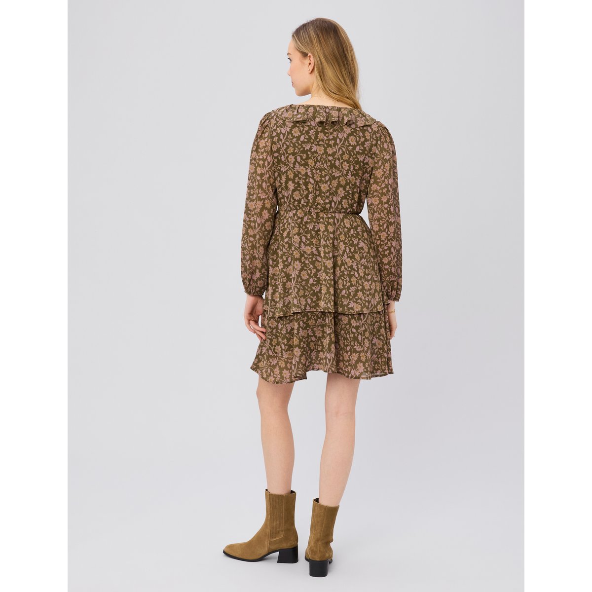 Robe imprimé fleuri multicolore, BZB
