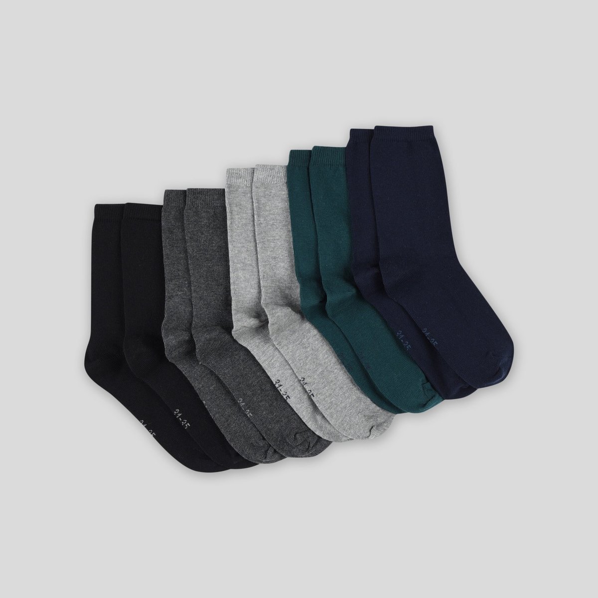 Lot de 5 paires de chaussettes en coton BIO marine, MONOPRIX KIDS