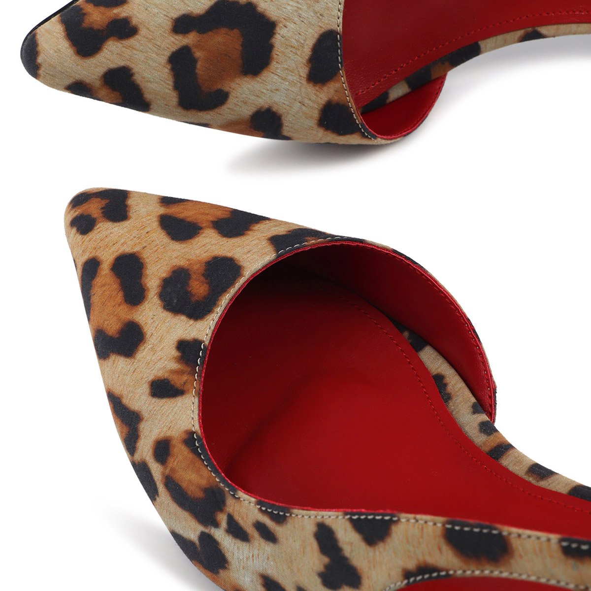Ballerines slingback à kitten heel imprimé léopard léopard, LOLA CASADEMUNT