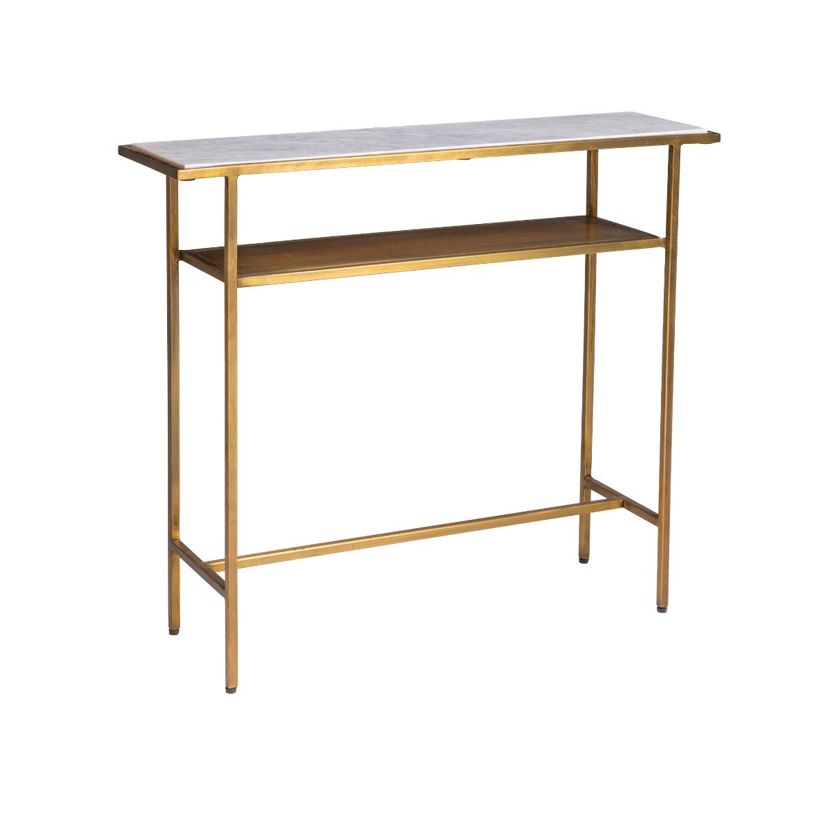 Console en métal rectangle TIMÉO jaune, MADE IN MEUBLES