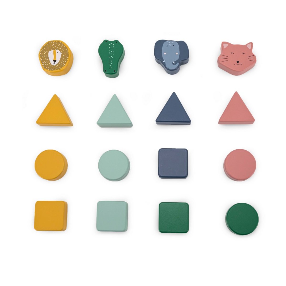 Boite à formes en bois : les animaux rose, TRIXIE BABY