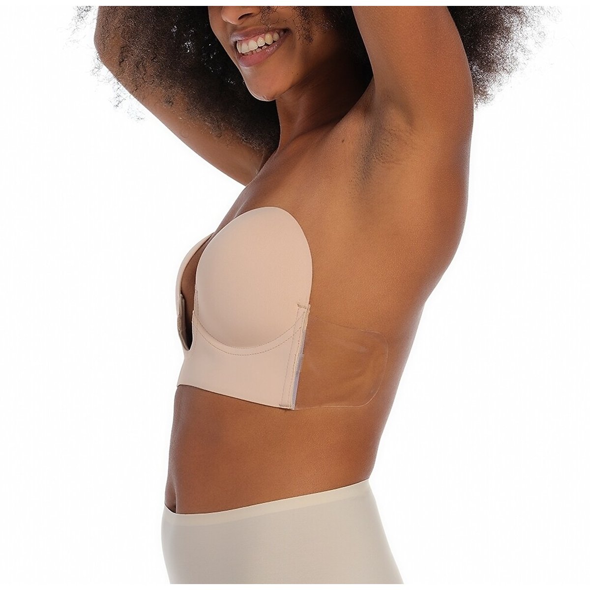 Soutien-gorge bandeau en microfibre beige, MAGIC BODYFASHION