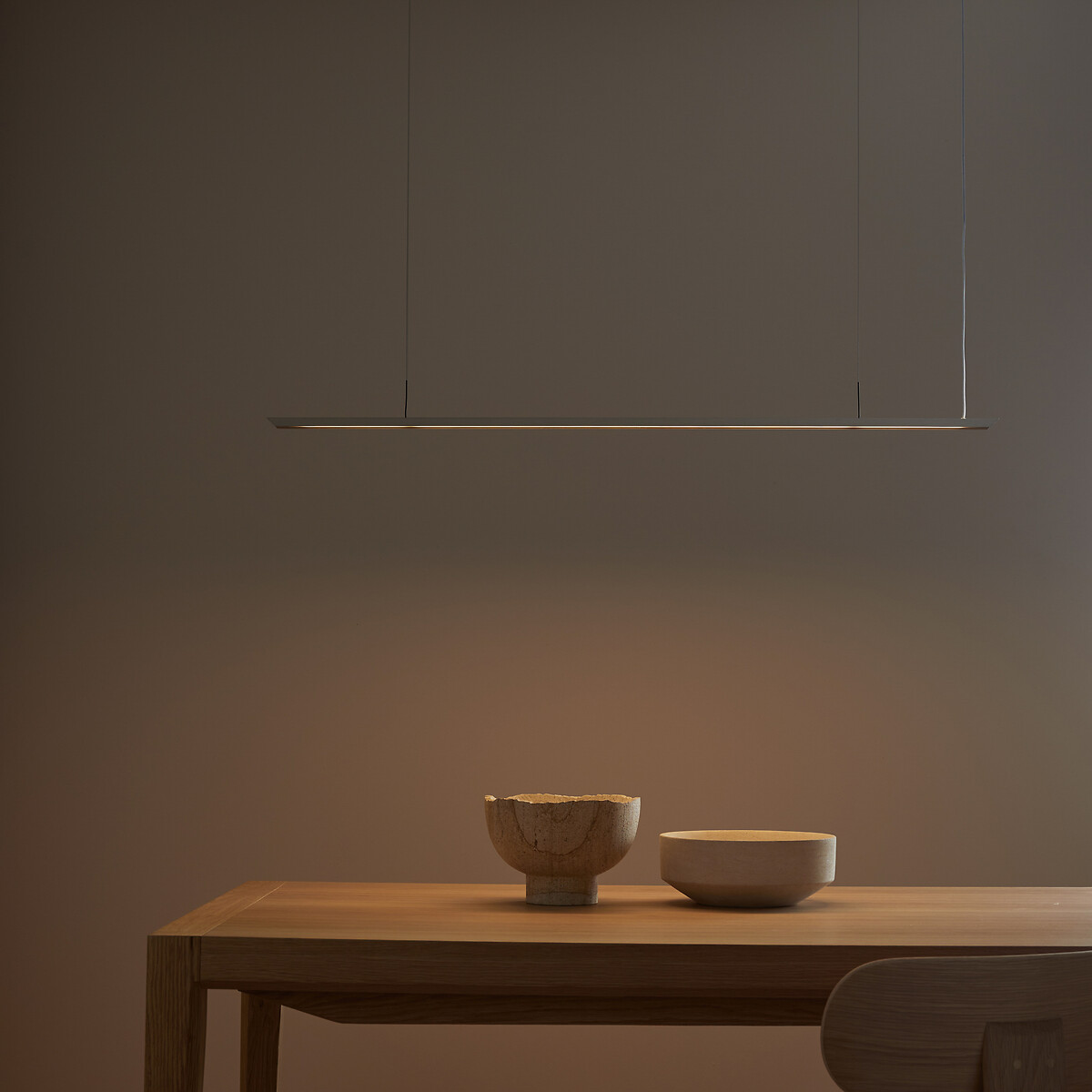 Suspension LED minimaliste, Filifi nickel satiné, AM.PM