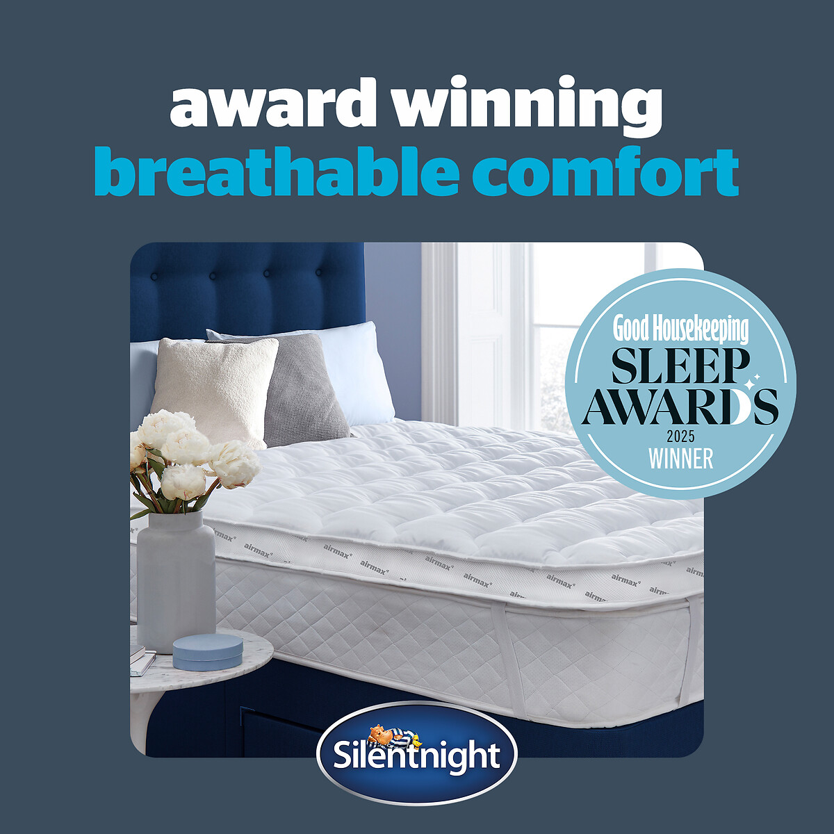 Airmax 800 Mattress Topper white, SILENTNIGHT