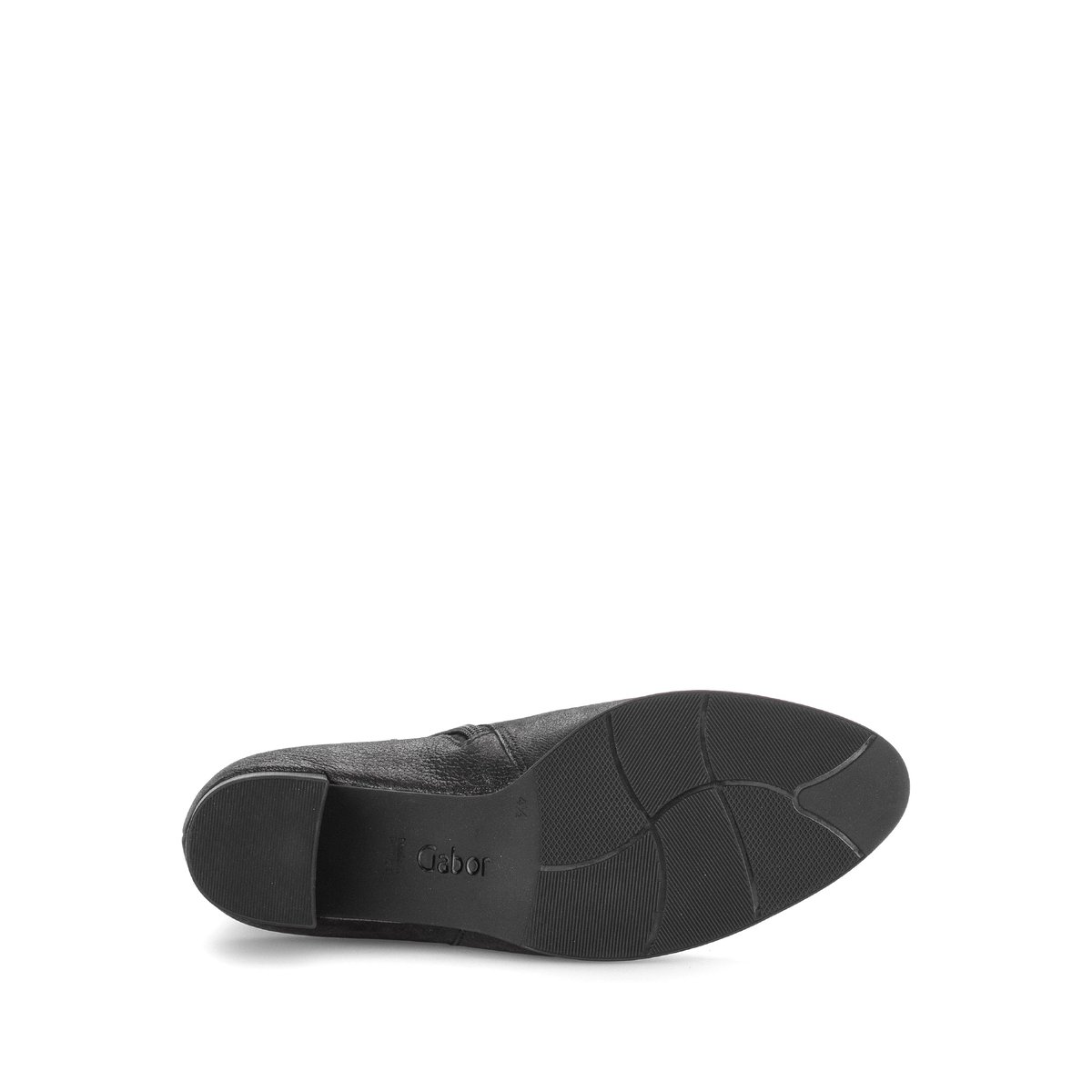 Bottines en cuir à talon décroché noir, GABOR