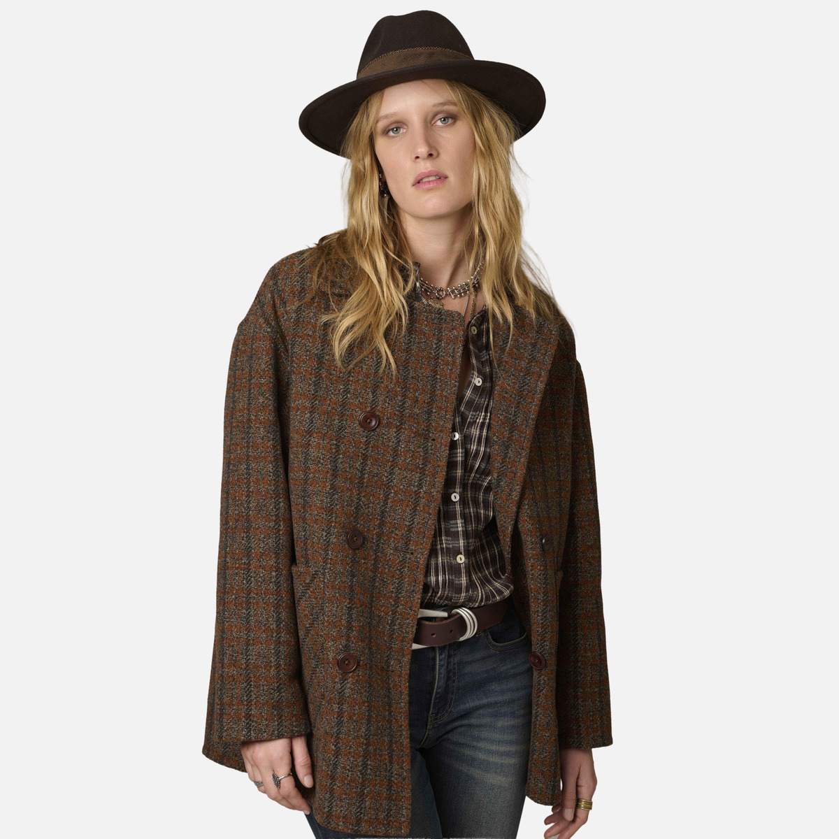 Manteau MELINA 27w checks, MKT STUDIO