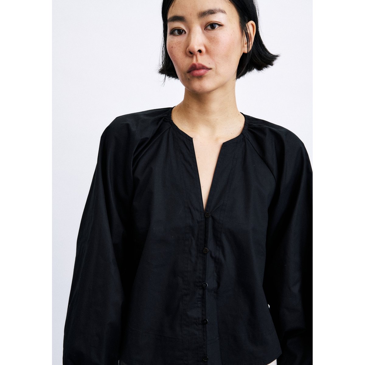 Blouse Andong en coton ANDONG noir, FRNCH