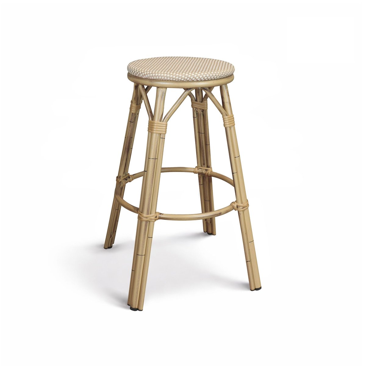 Tabouret de bar effet rotin naturel, AMALFI beige, NOW'S HOME