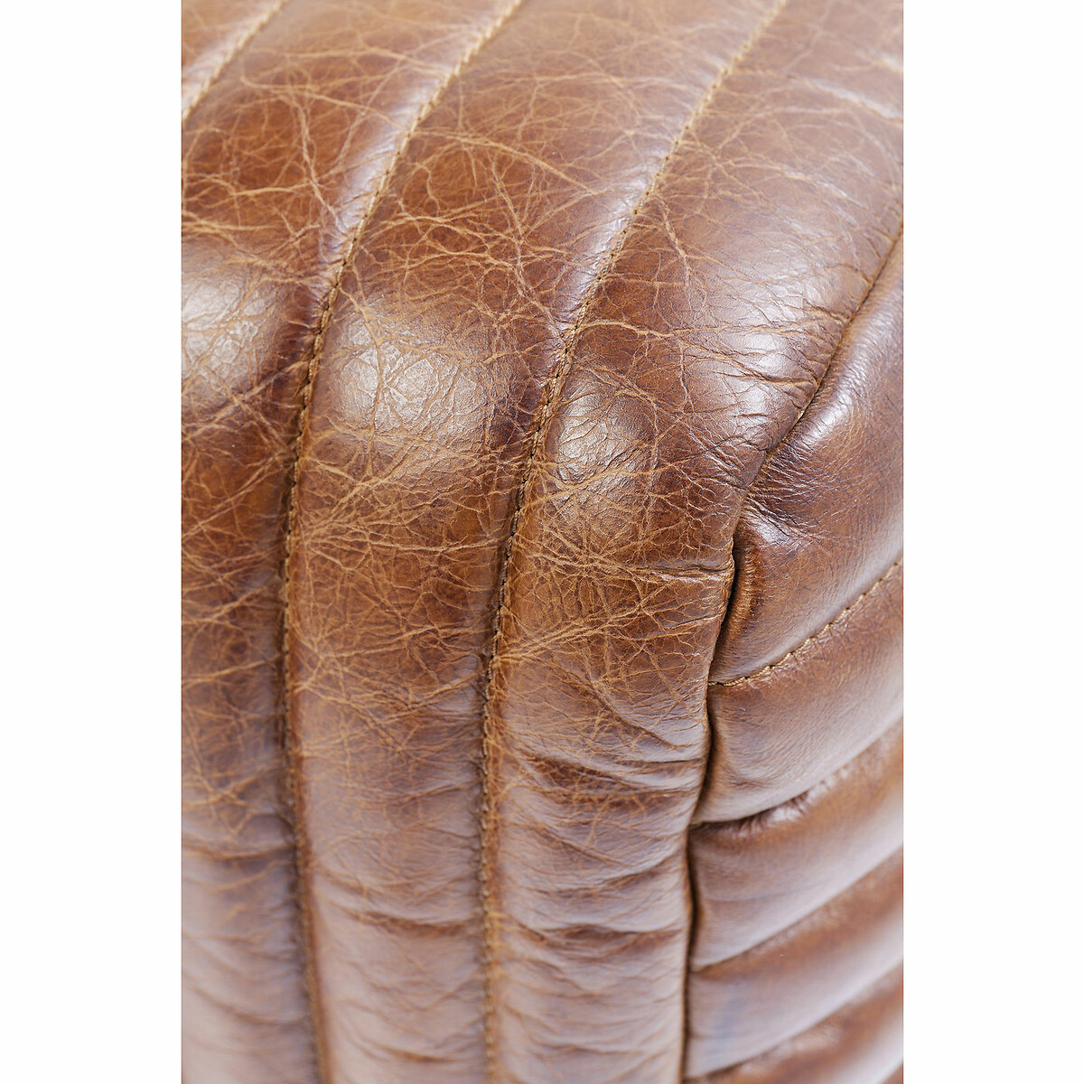 Sofa Malibu 3-places cuir marron, KARE DESIGN