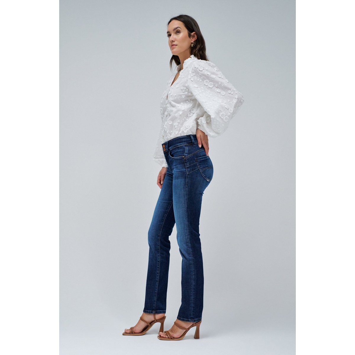 JEAN SECRET PUSH IN SLIM bleu denim, SALSA JEANS