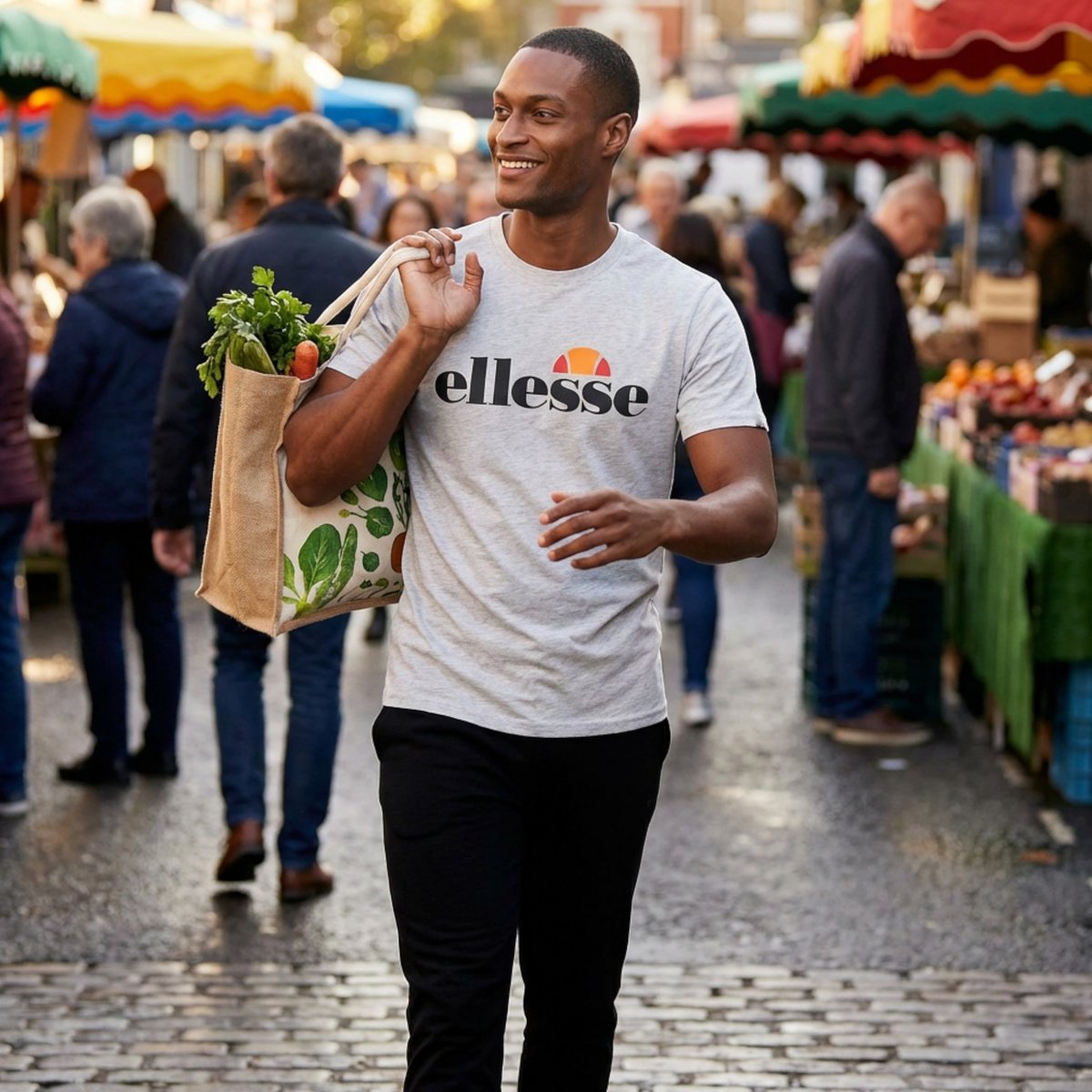 T-shirt manches courtes, col rond DAILY blanc, ELLESSE