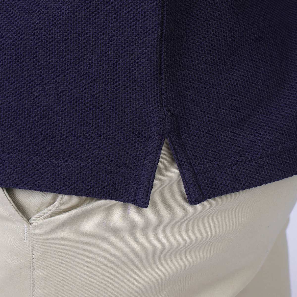 Polo col V Hughes bleu marine, MISE AU GREEN