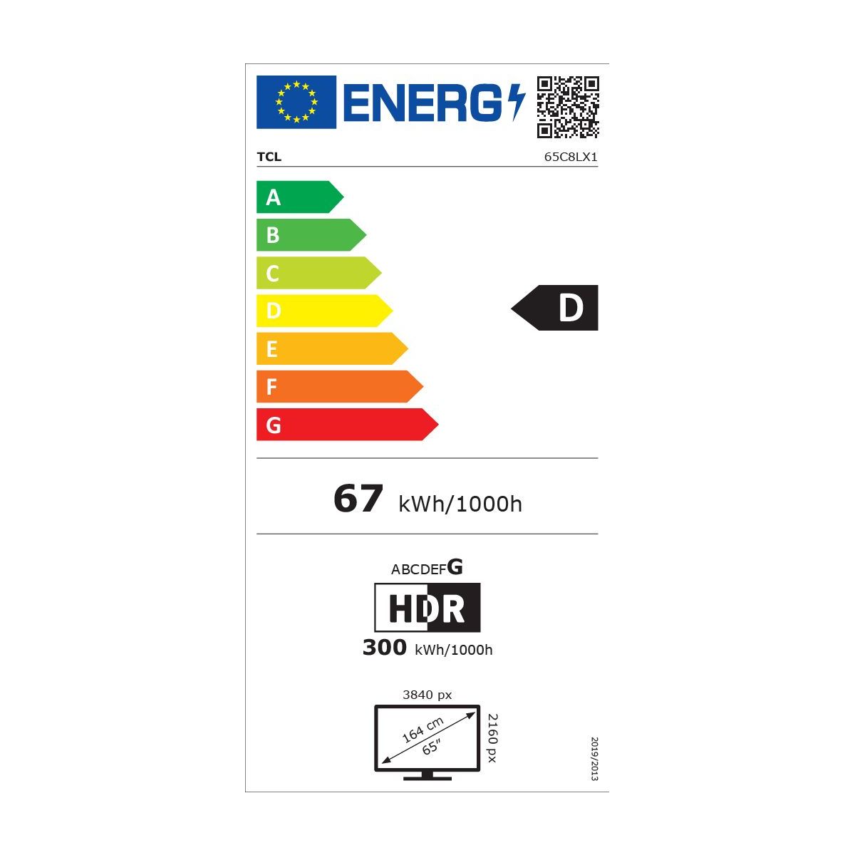 TV Mini LED 65C89L (2026) 65" (164 cm) couleur unique, TCL