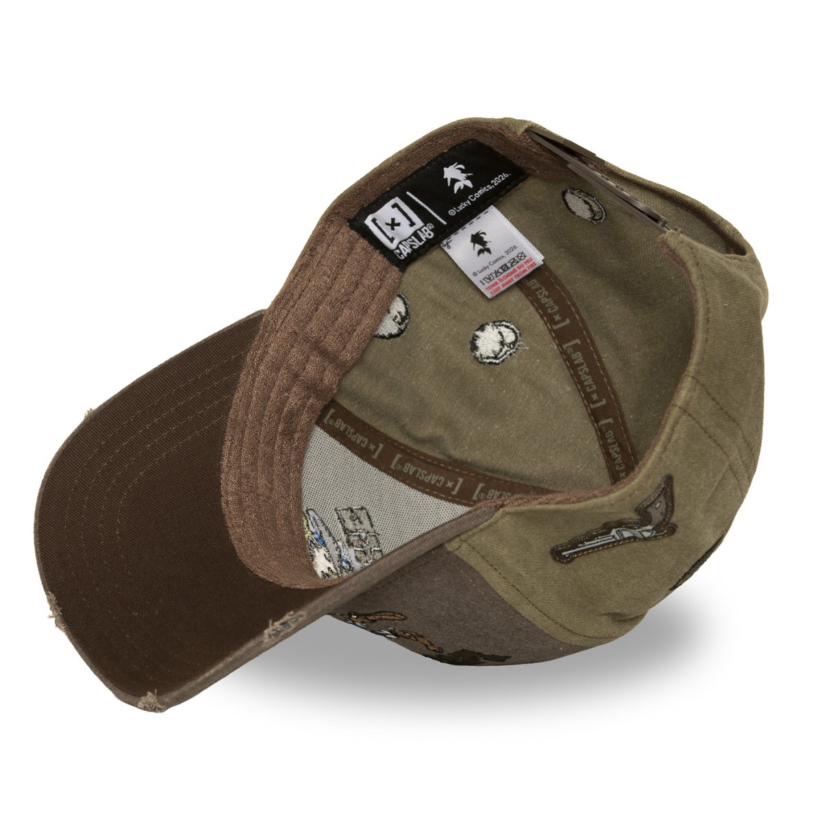 Casquette baseball LUCKY LUKE gris/kaki/blanc/jaune/rouge, CAPSLAB
