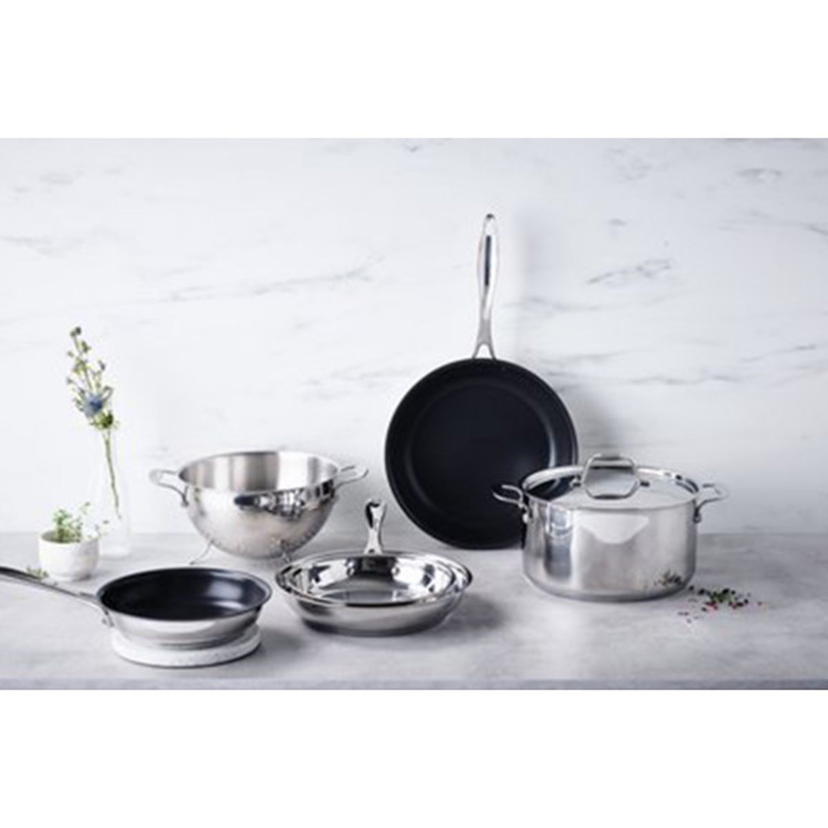 Poêle Chef  26 cm en inox antiadhésif argent, BEKA